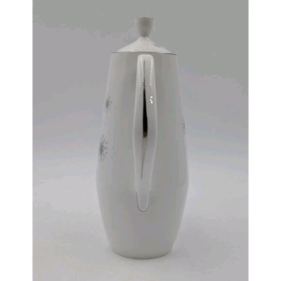 Royal Worcester Celeste Coffee Pot Bone China Snowflake Starburst England 10.5" - Picture 4 of 9